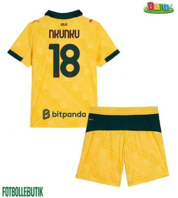 AC Milan Christopher Nkunku #18 Tredjeställ Barn 2025-26 Kortärmad (+ Korta byxor)